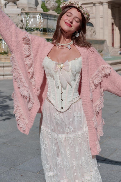 Morning Dew Lace Skirt Set-Up