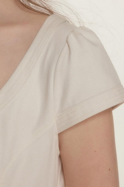 Raw Quilted Denim Dress