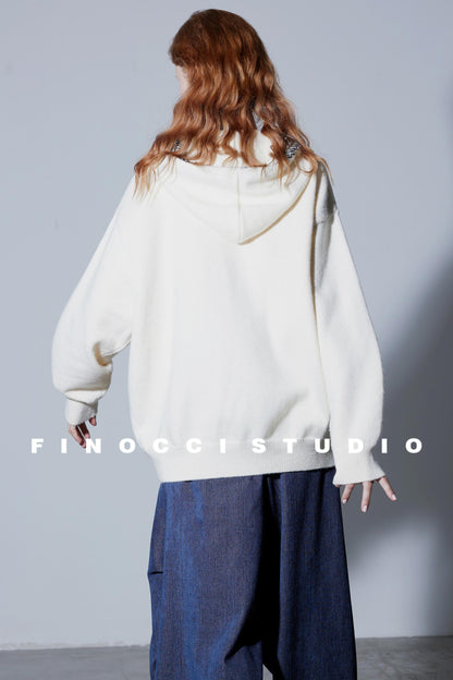 Herringbone Hooded Winter Top