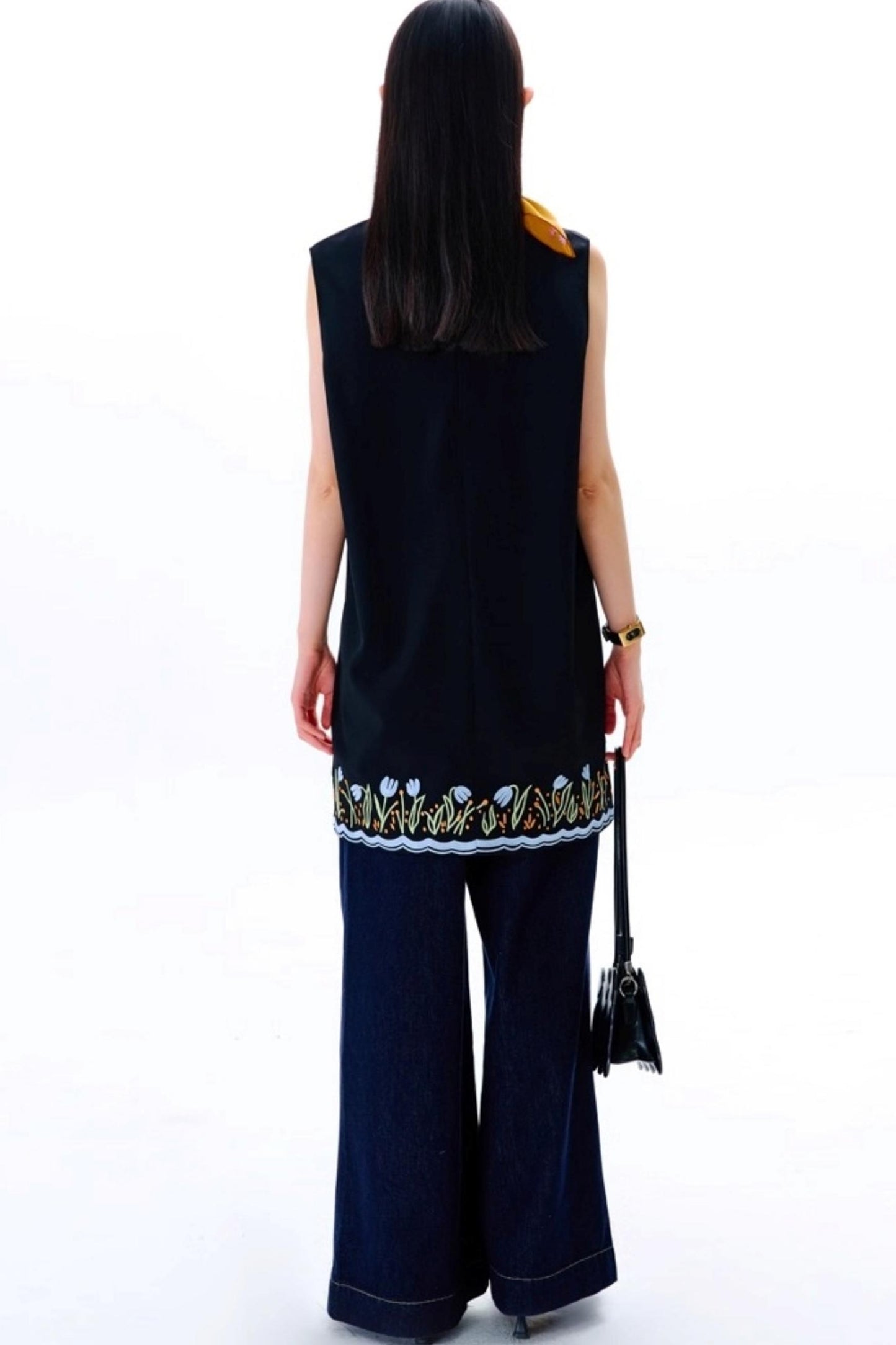 Original Tulip Embroidered Vest Dress