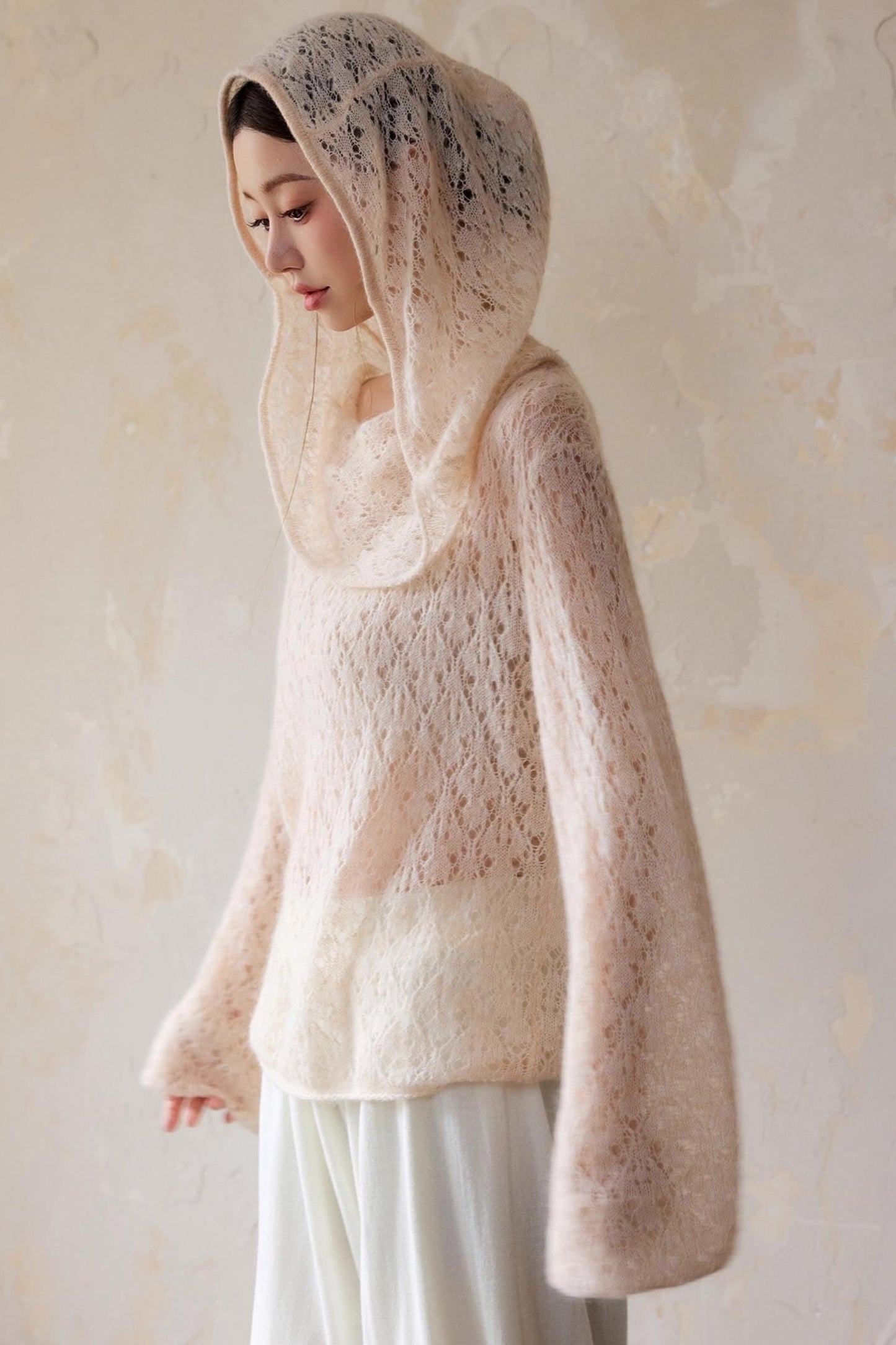 Alpaca Hooded Mohair Sweater