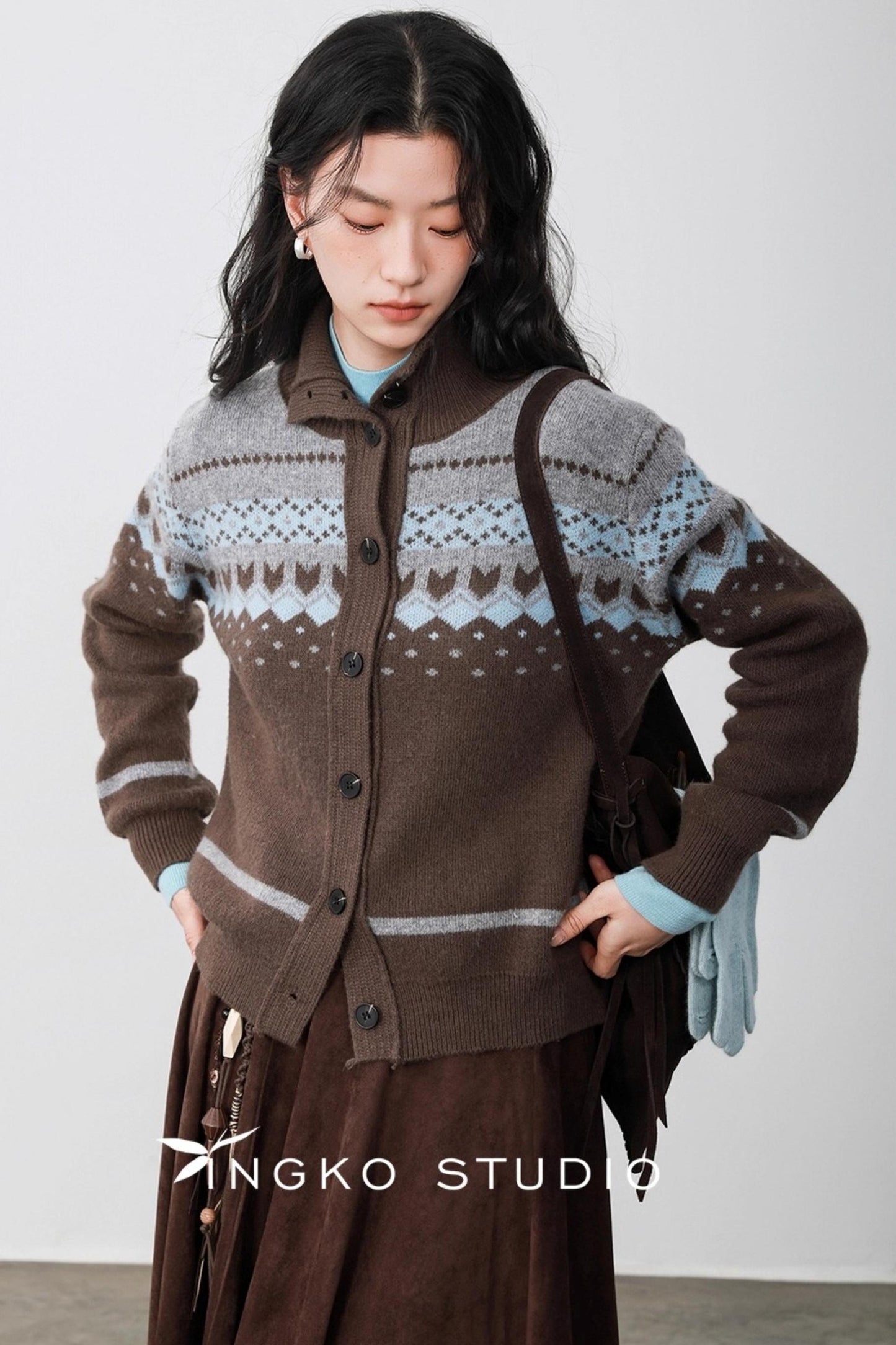 Light Blue Round Neck Sweater