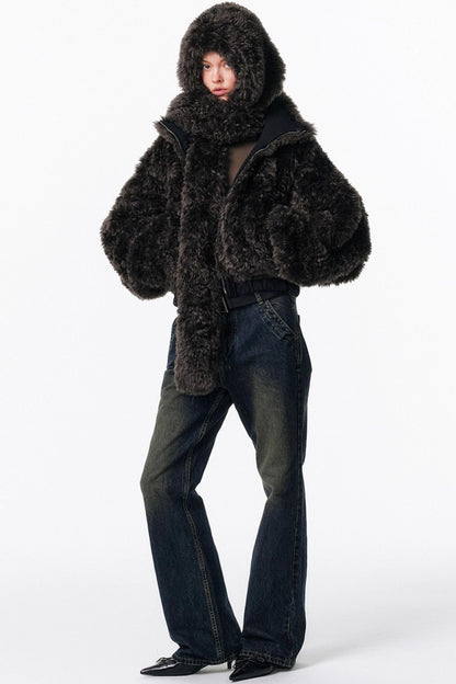 Retro Washed Micro-Flared Jeans