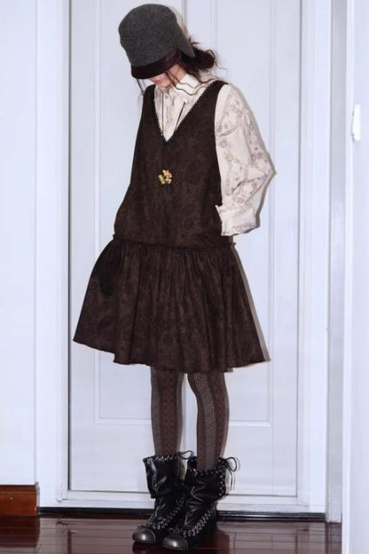 Vintage Suede Sleeveless Dress