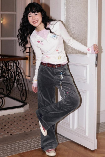 Crushed Sugar Slim-Fit Top