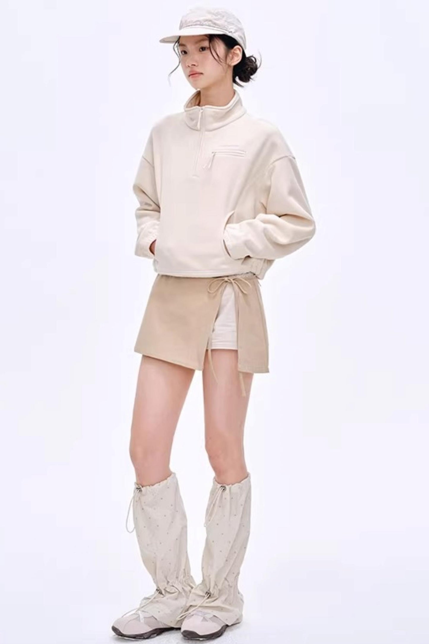 Side Slit Bow Pants Skirt