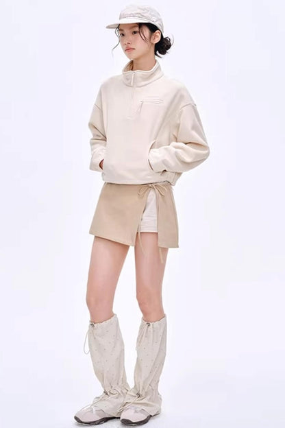 Side Slit Bow Pants Skirt