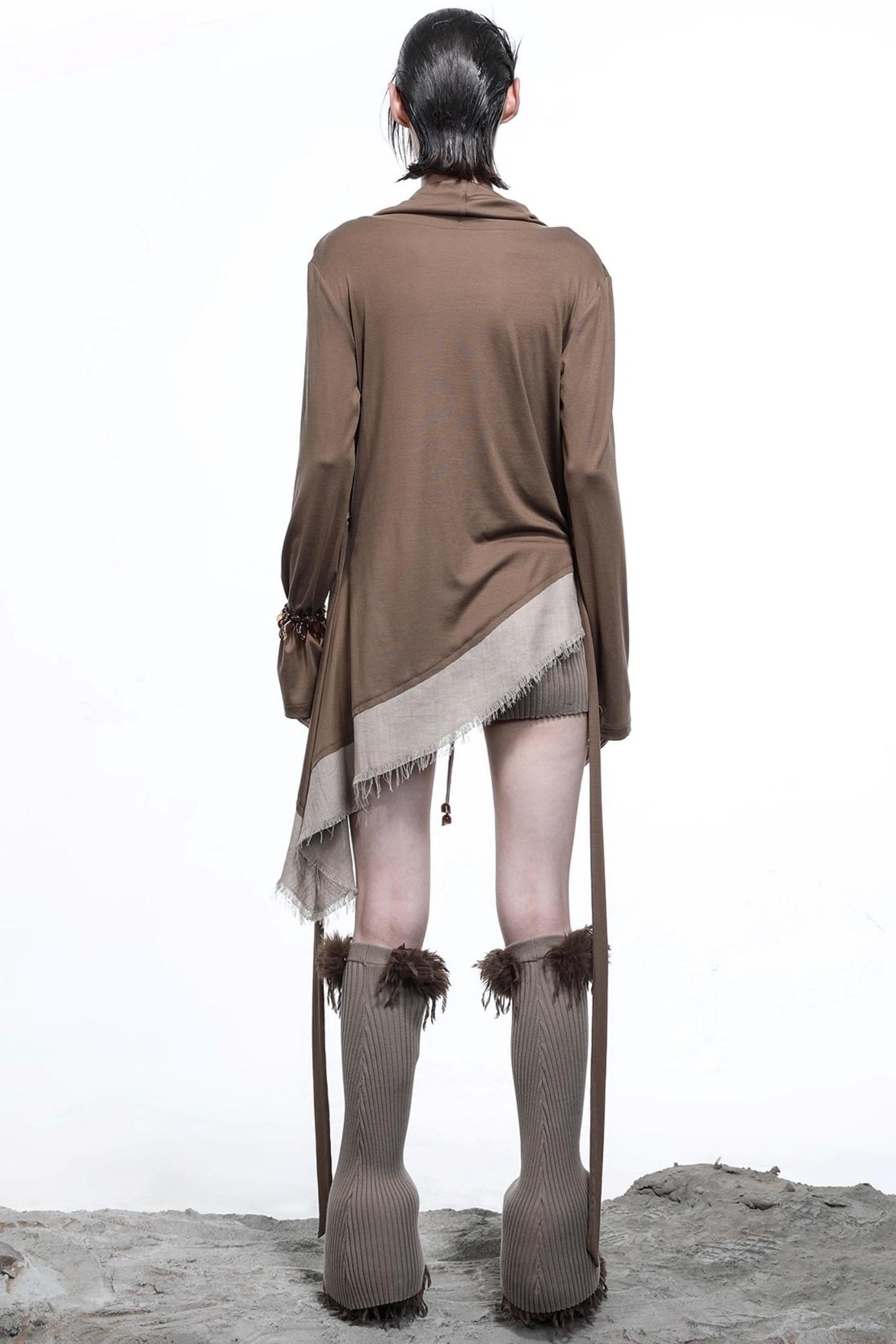 Hustle Lyocell Knit Collar T-shirt