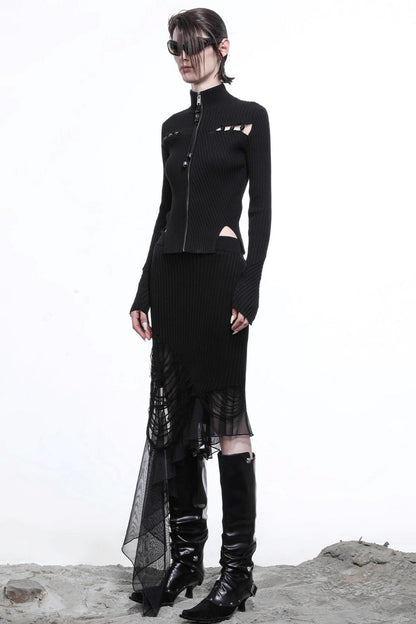 Heart Beaded Sweater Cardigan