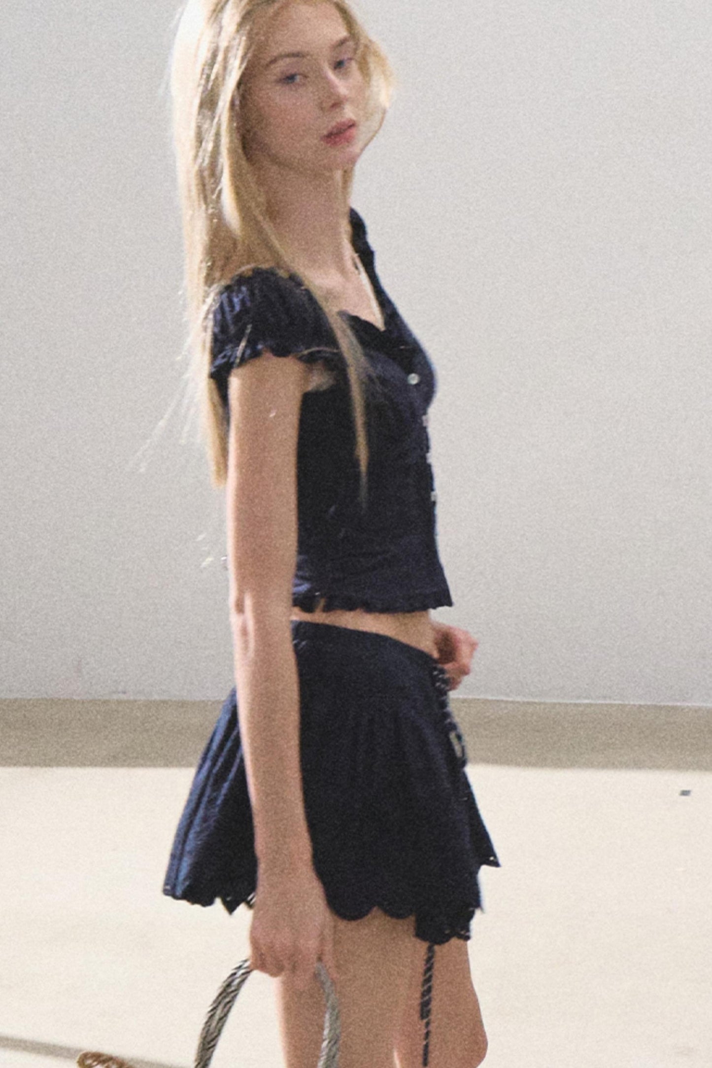 Lime Delight Bohemian Peplum Skirt