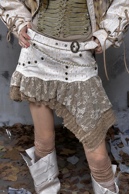 Dreamy Wanderer Leather Skirt