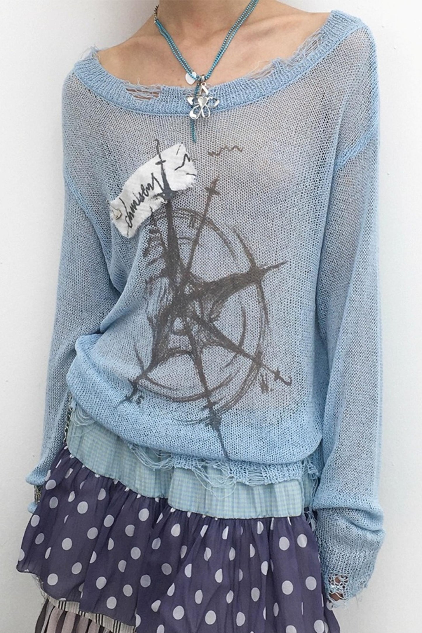 Dual-Tone Strapless Blouse