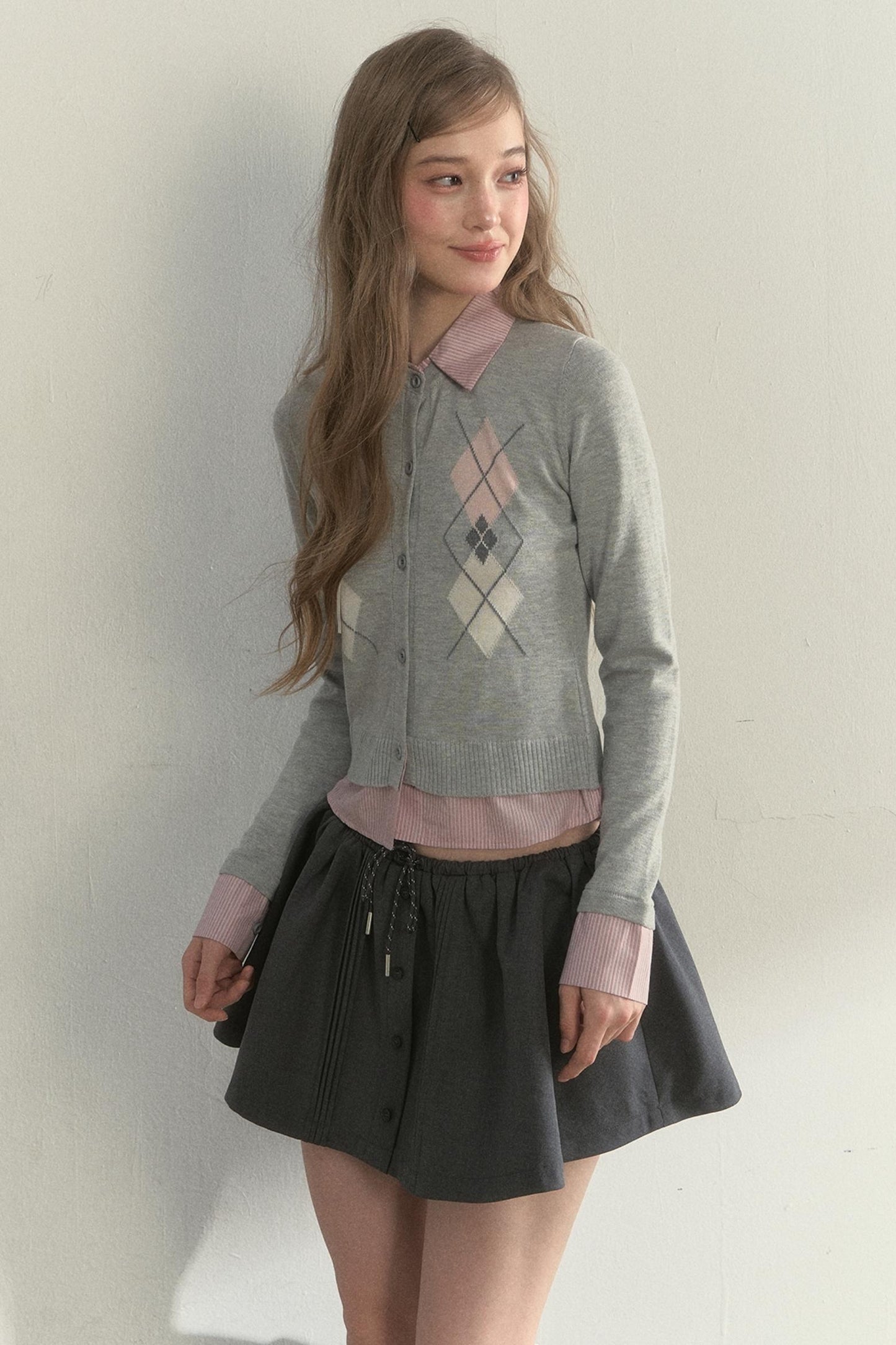 Vintage Rhombus Knit Sweater Top