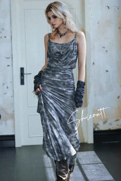 Urban Night Halter Asymmetrical Dress