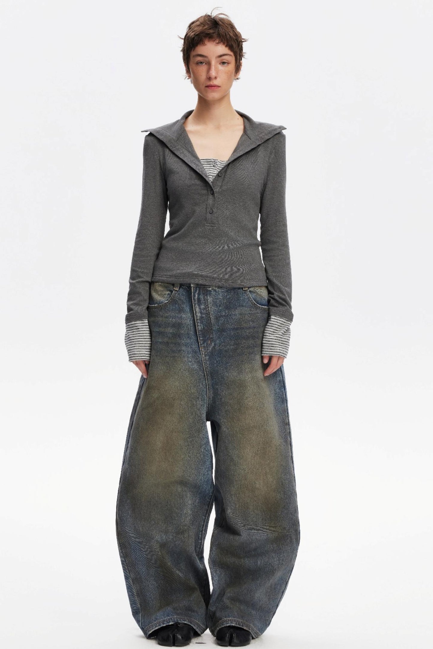 Vintage Distressed Denim Pants