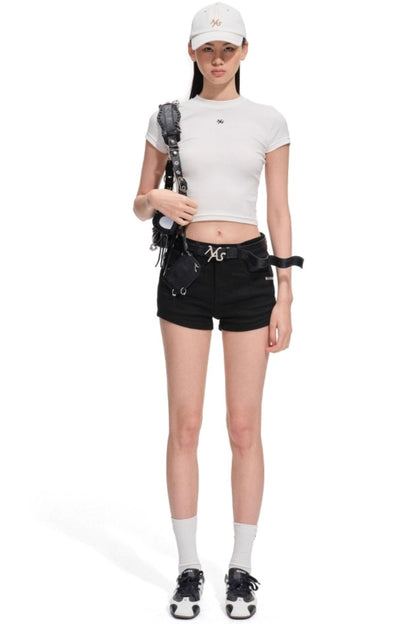 Black Sand Denim Shorts