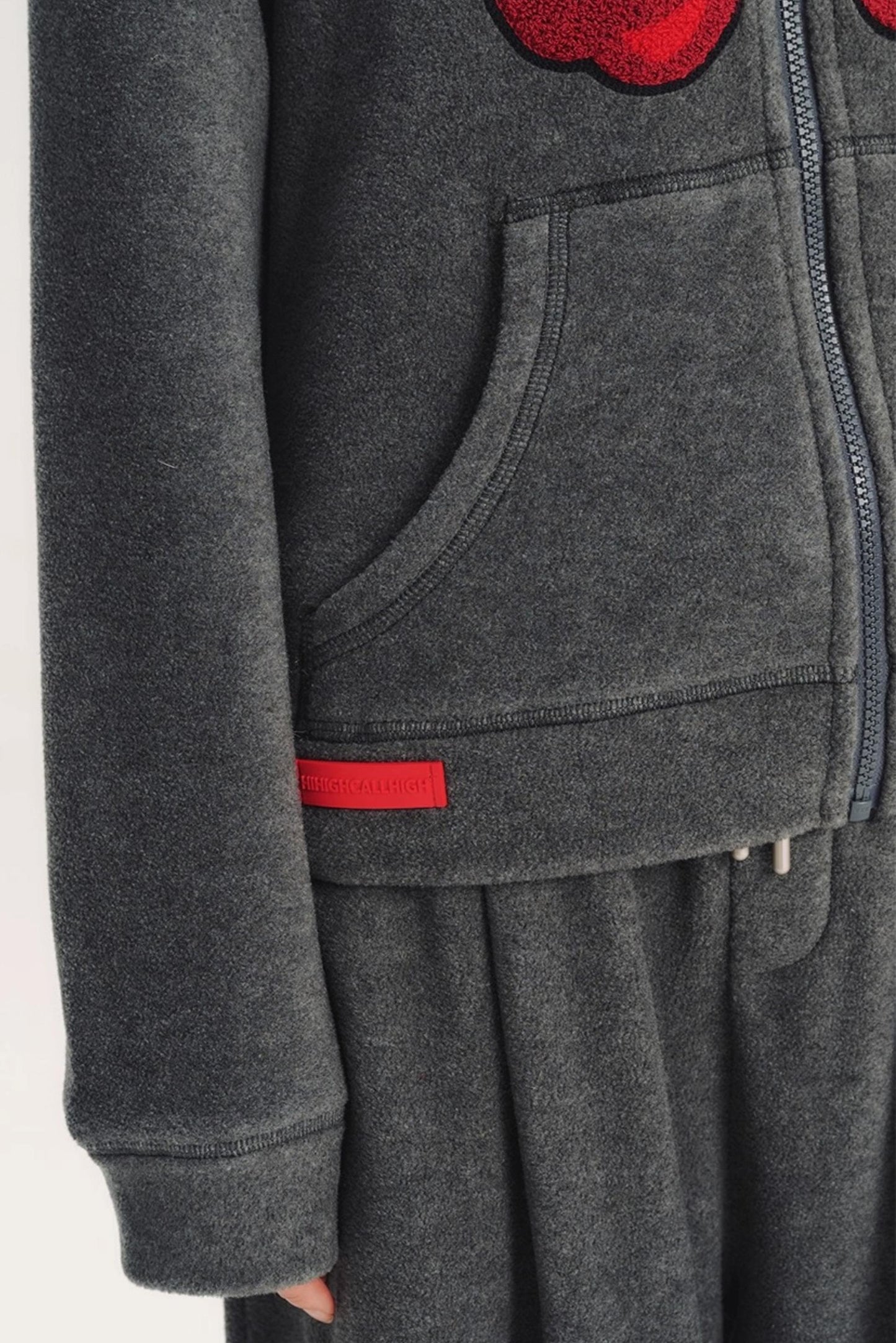 Hand-Painted Cherry Hooded Jacket