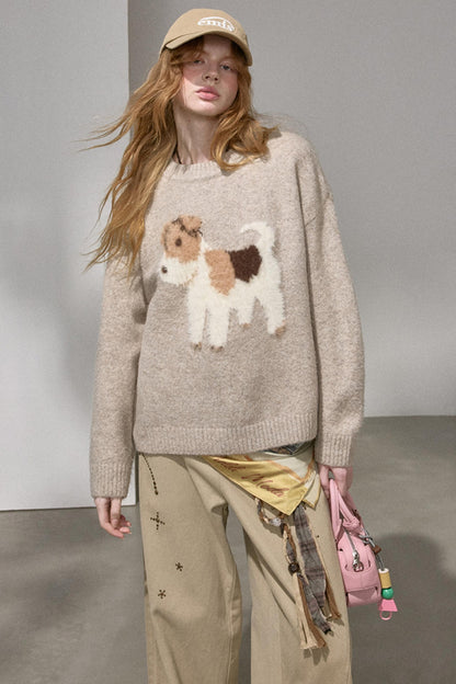 Plush Puppy Jacquard Puppy Top