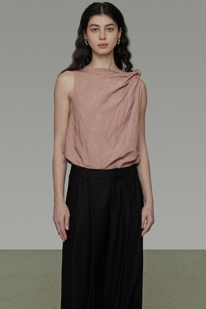 Twisted Pink Sleeveless Camisole