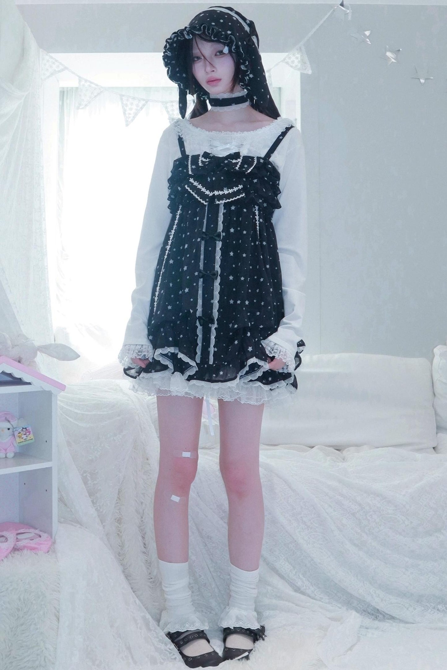 Star Dot Chiffon Sundress