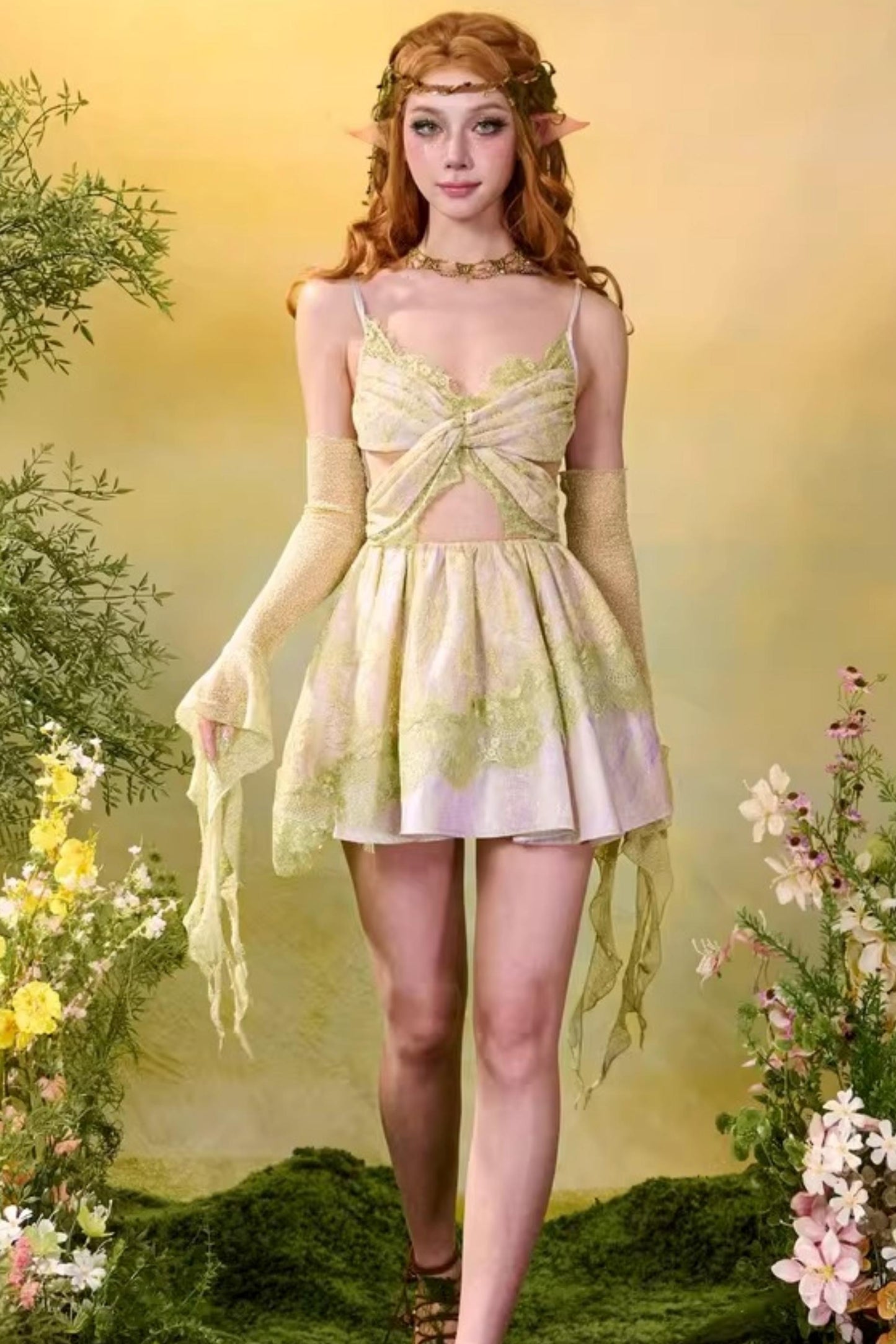 Sylvia Lace Butterfly Dress Set-Up