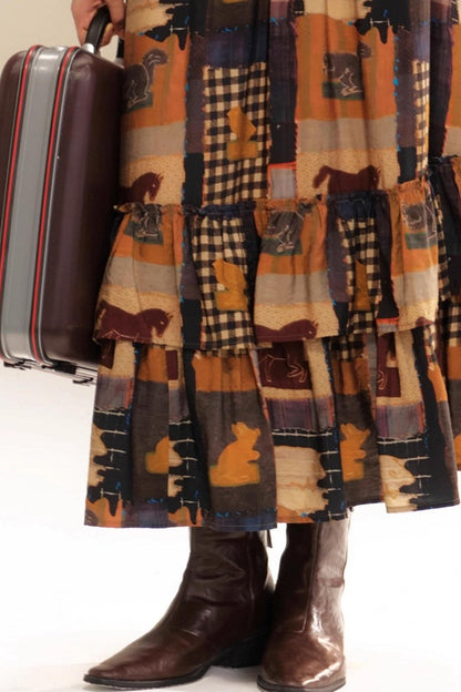 Vintage Pine Cone Sweater Skirt Set-Up