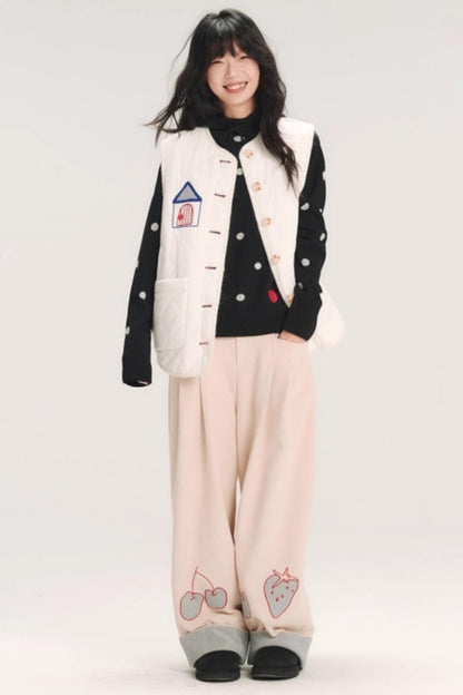 Colorful Patchwork Cotton Vest