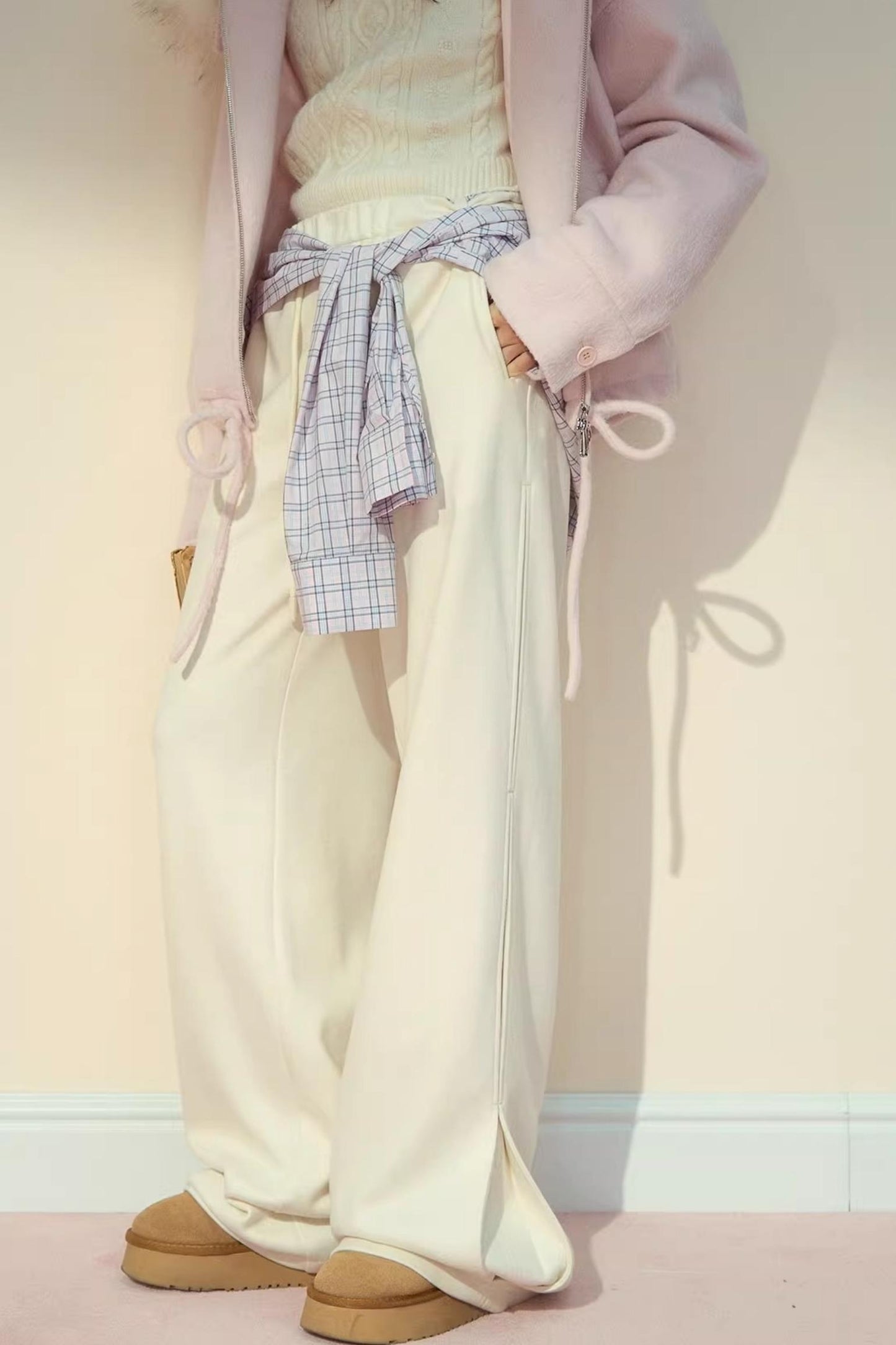 Straight Woolen Trousers