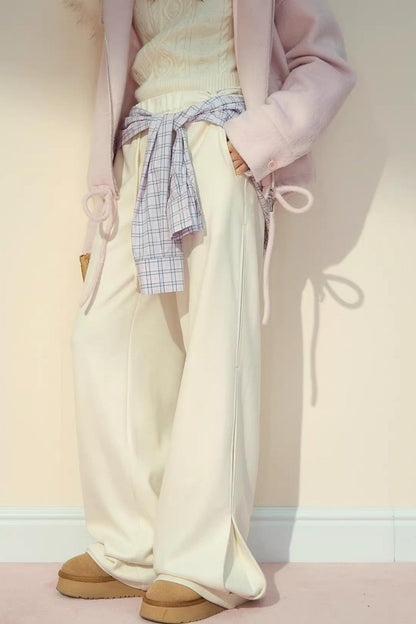 Straight Woolen Trousers