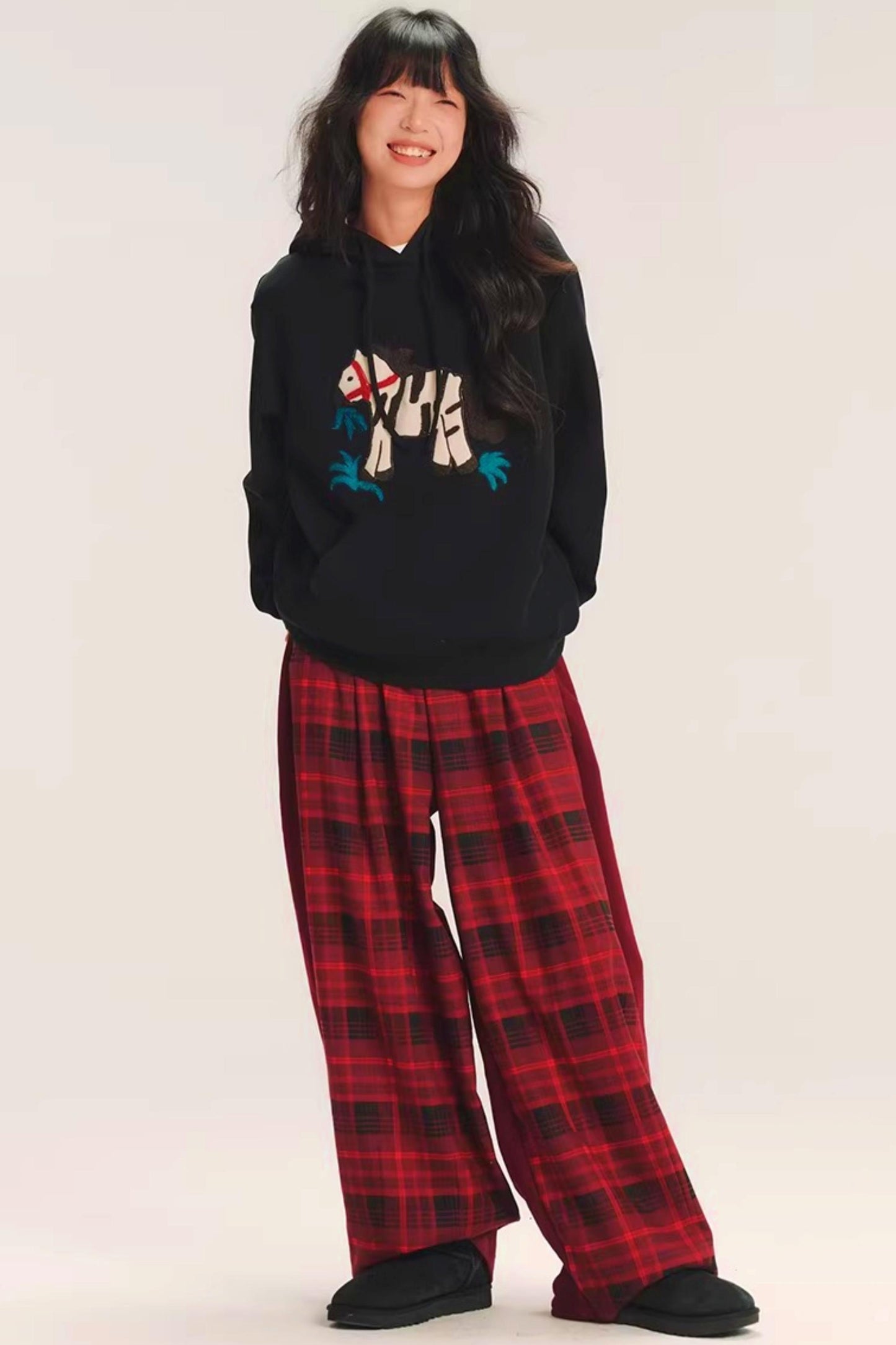 Color-Block Embroidered Hoodie