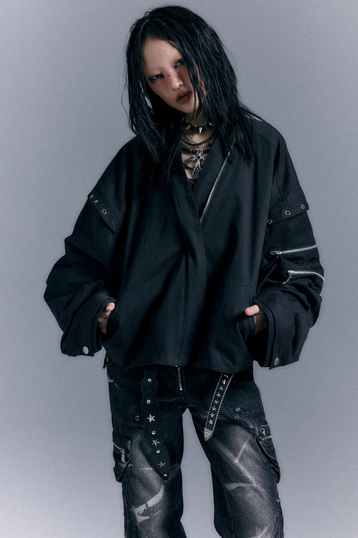 Vintage Oversized Bomber Jacket