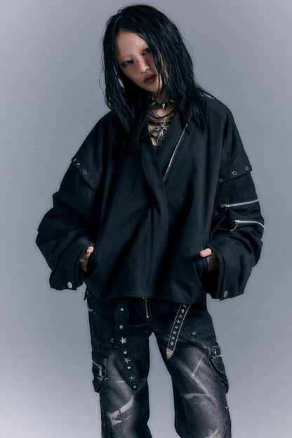 Vintage Oversized Bomber Jacket