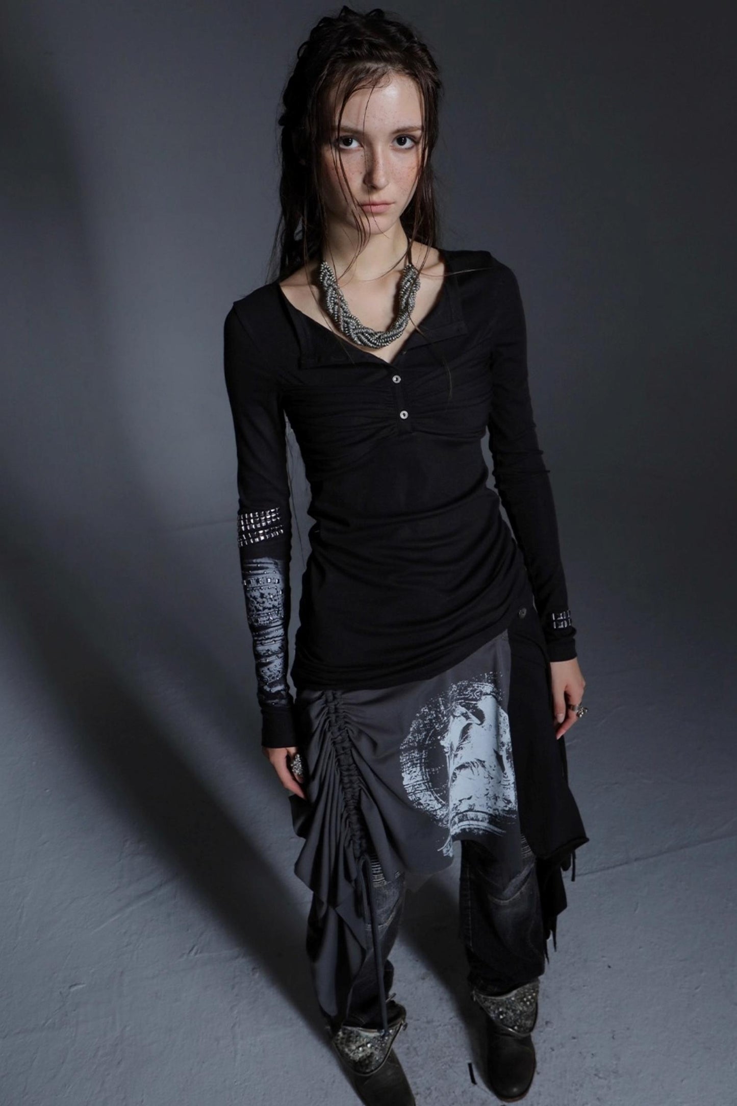 Diamond Loop Long Sleeve Top