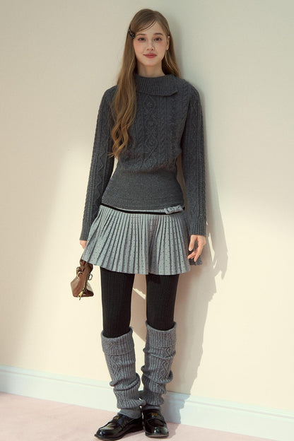 Feminine Line Vintage Knit Top