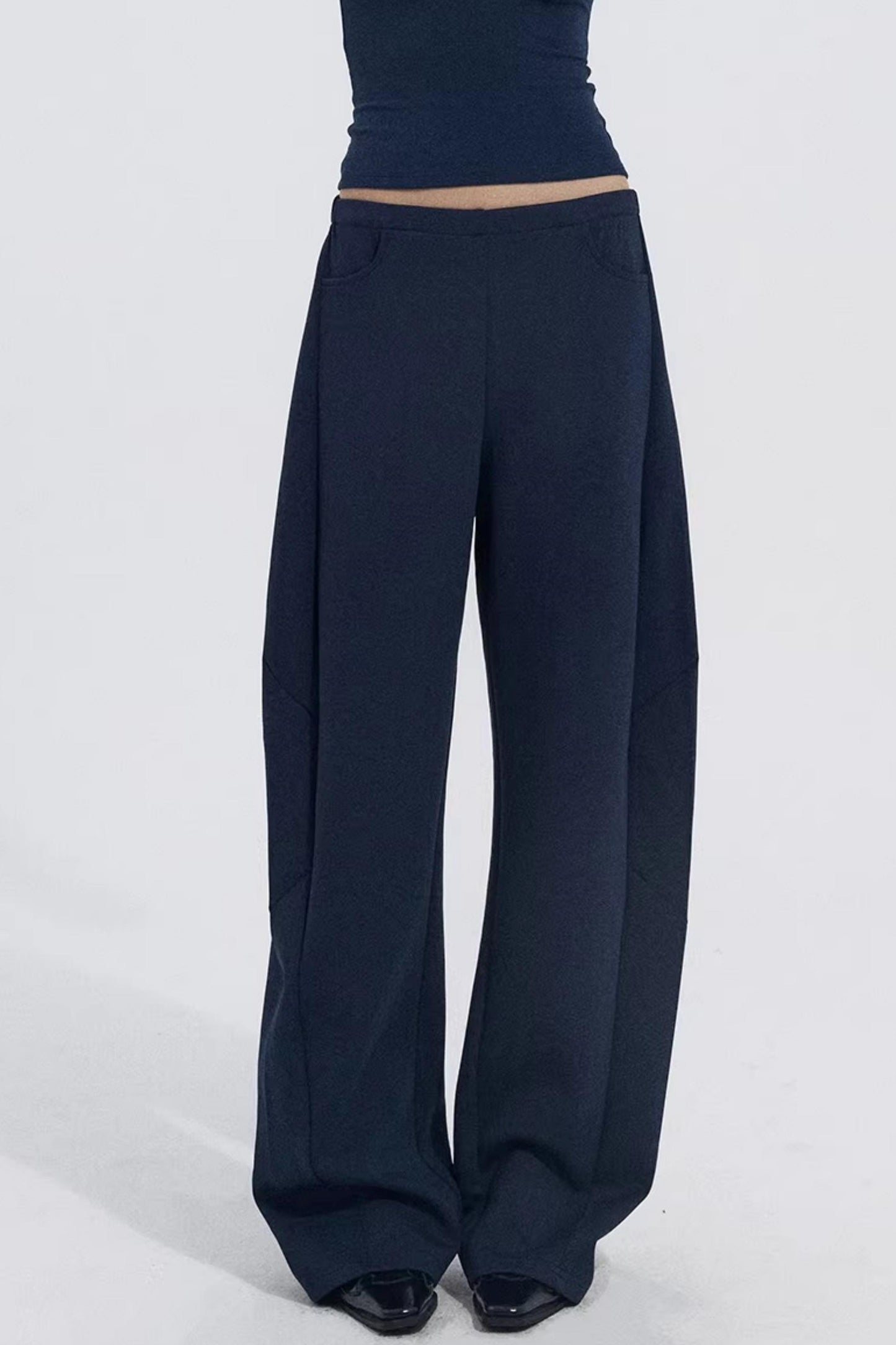 Navy Blue Zip Jacket and Pants Set