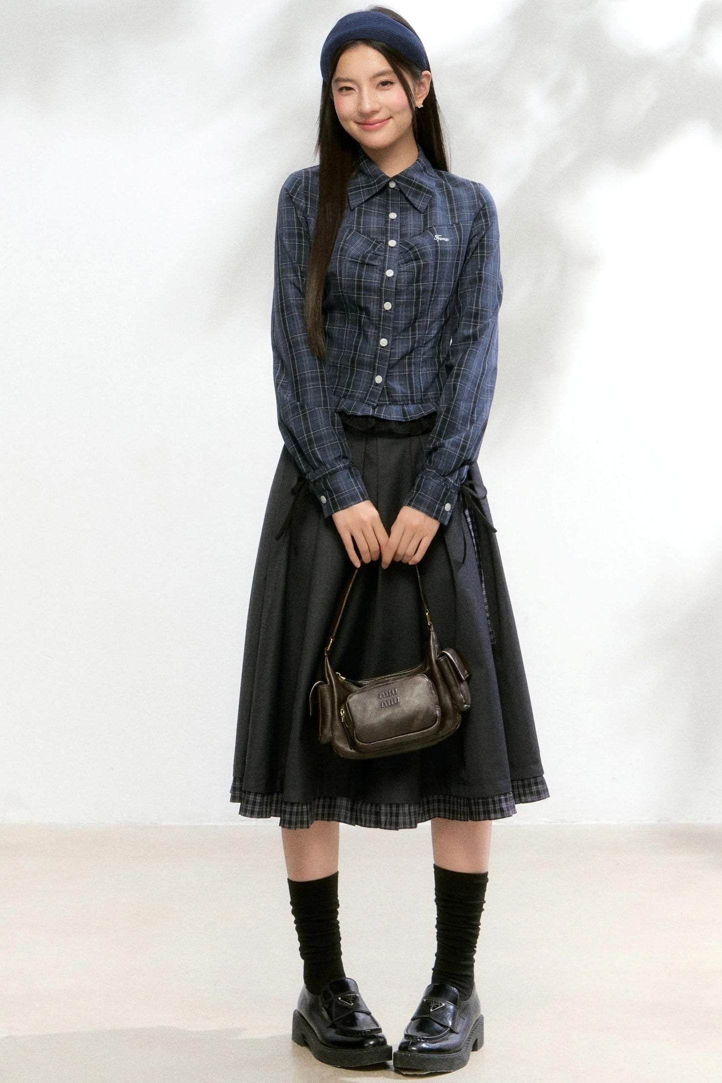 Autumn Pleated A-Line Skirt