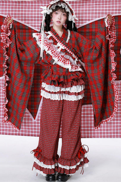 Lolita Style Plaid Long Pants