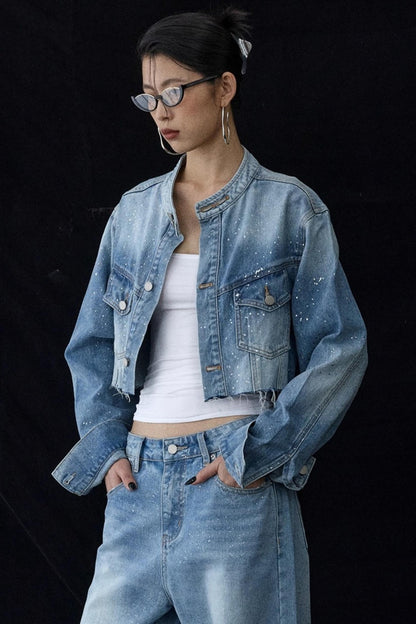 Blue Winter Denim Jacket
