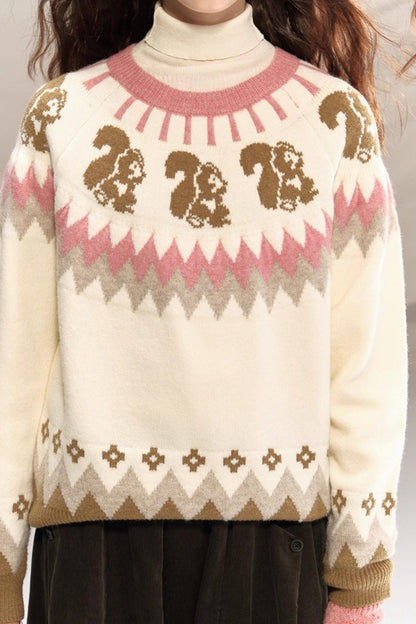 Peach Pinecone Wool Sweater