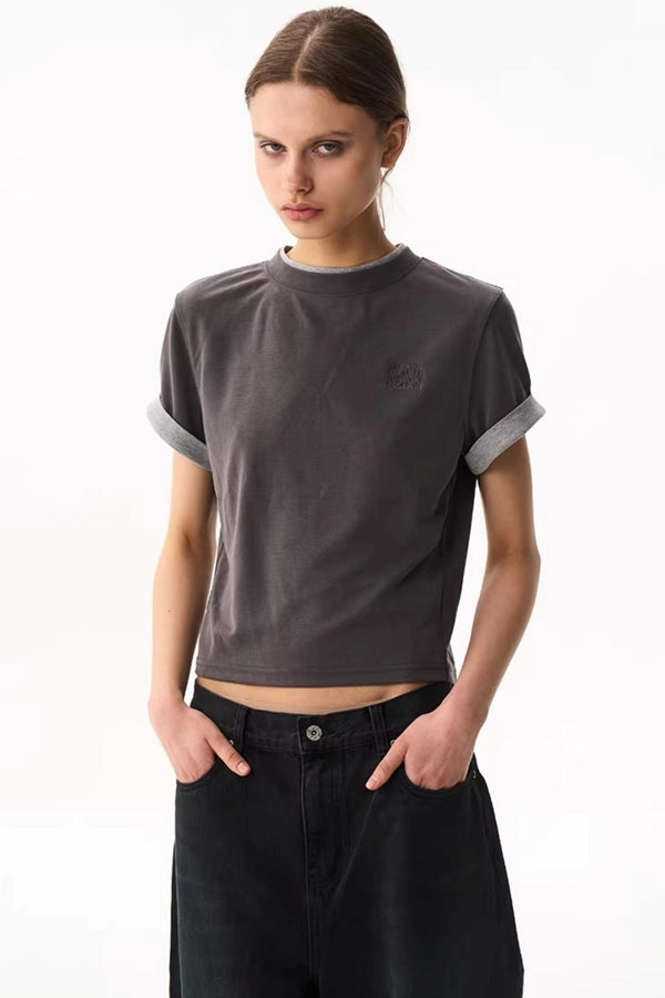 Embroidered Slim-Fit Top