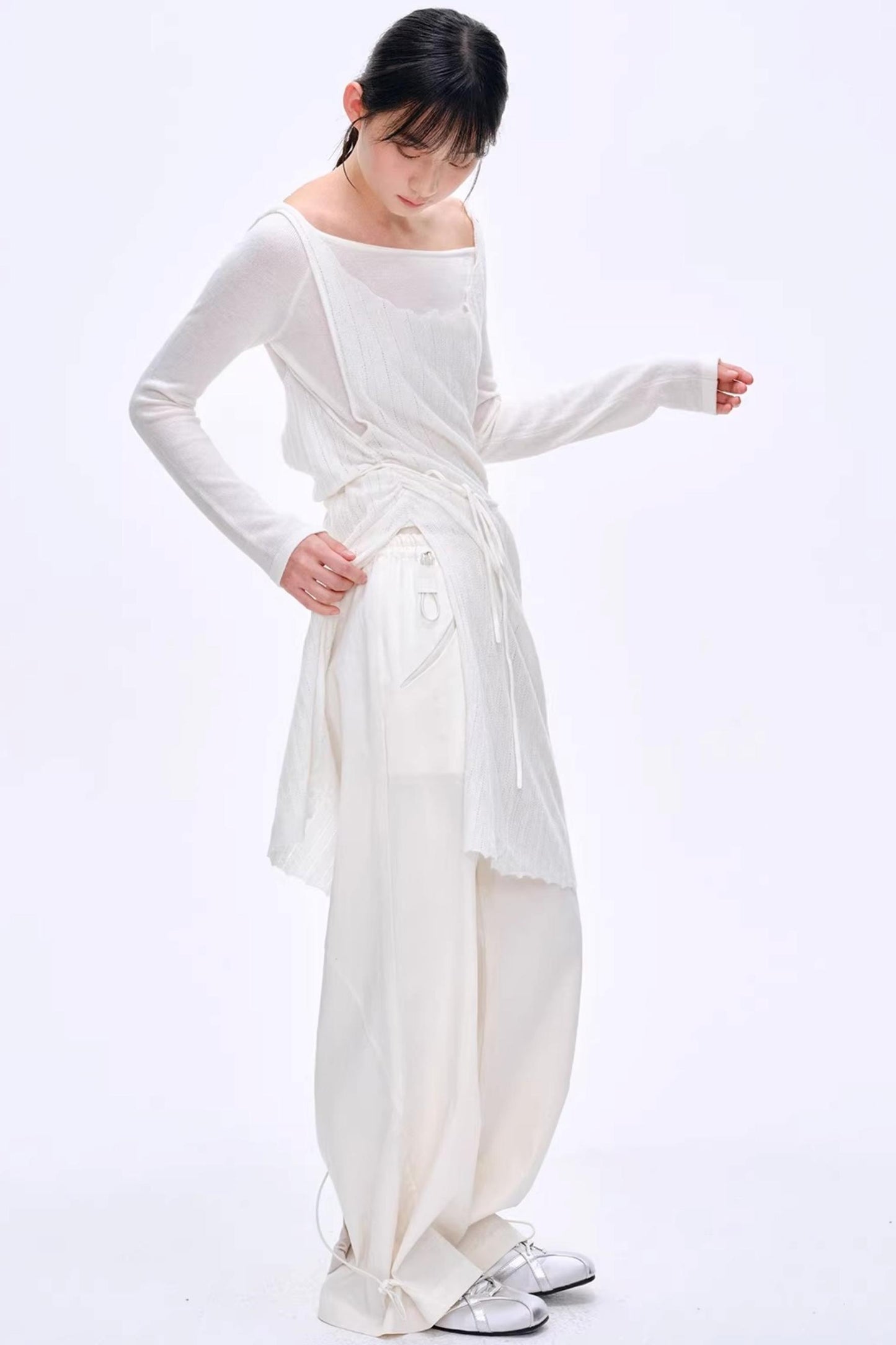 Lyocell Color-Block Pants