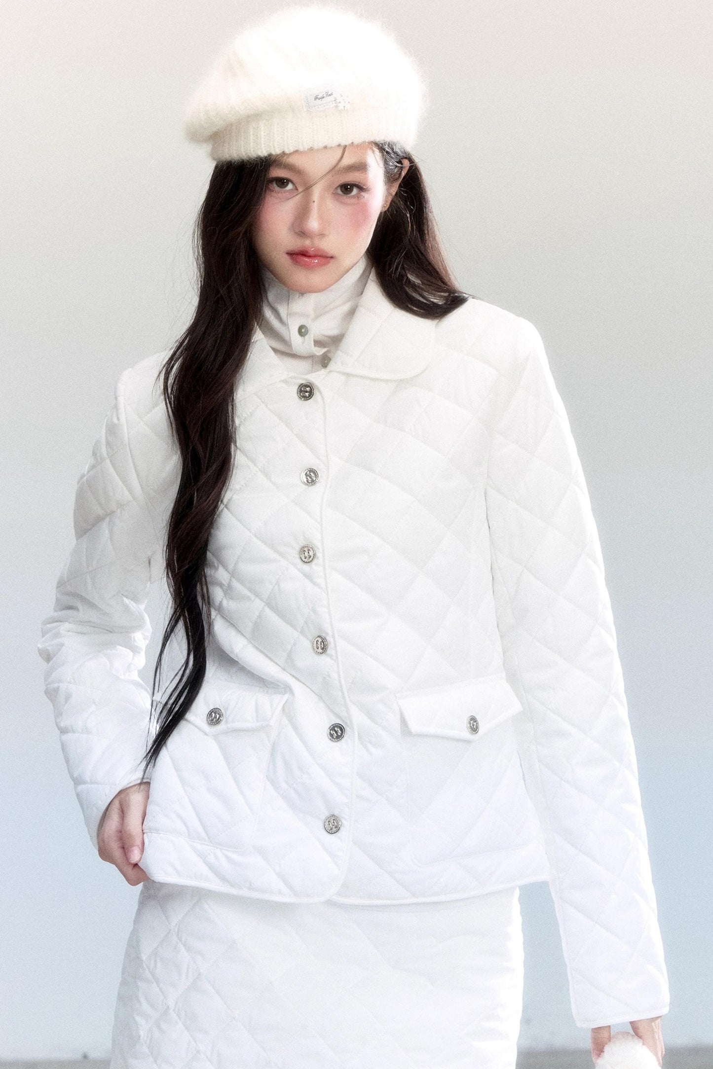 Diamond Plaid Cotton Suit Coat Set-Up