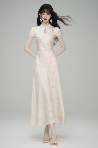 Chic Jacquard Summer Cheongsam Dress
