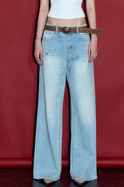 Starry Sky Gemstone Jeans