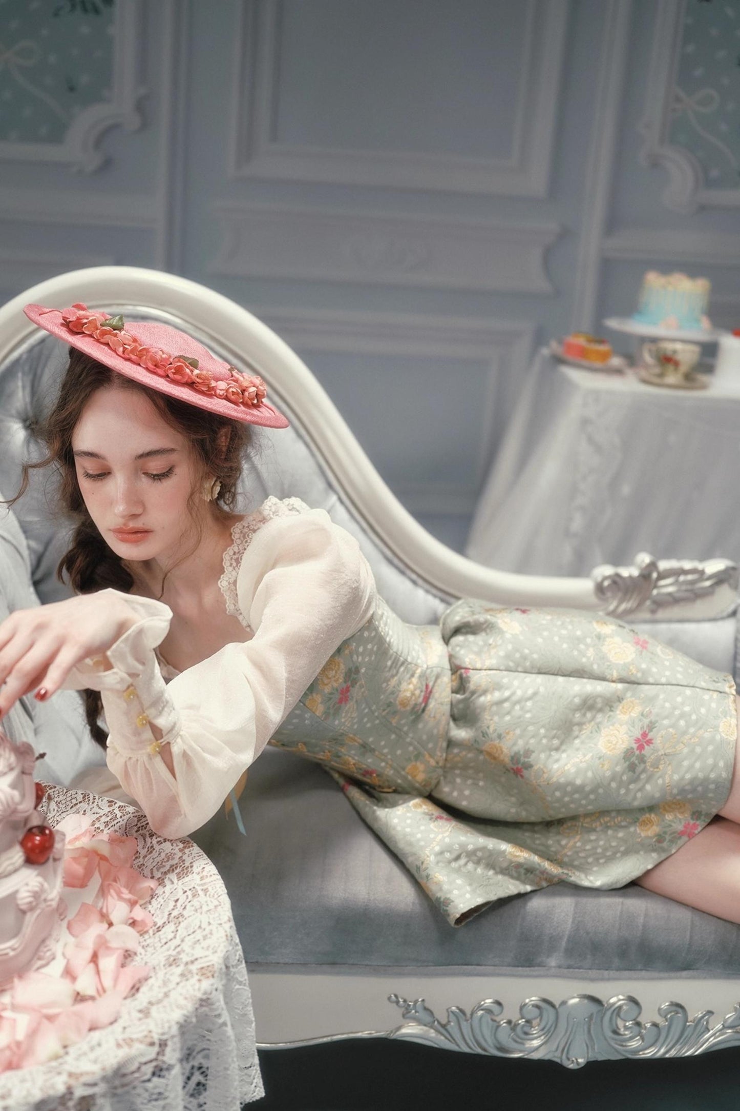 French Vintage Herringbone Dress