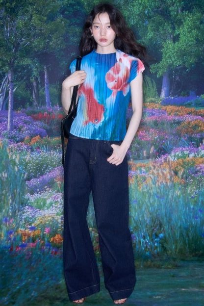 Goldfish Retro Pleated Top