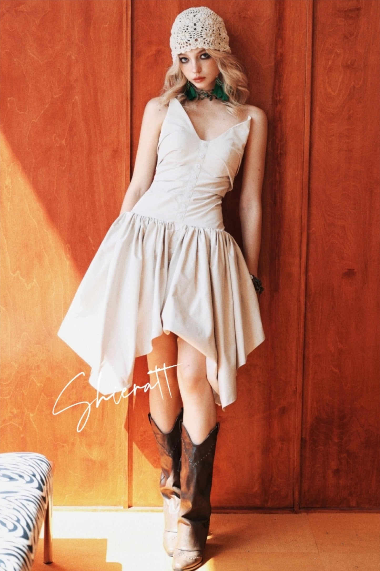 Vintage Irregular Fit & Flare Dress