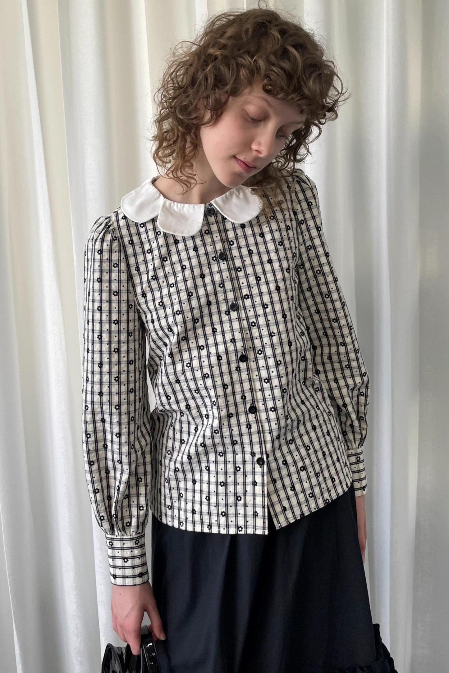 Puff Jacquard Plaid Shirt