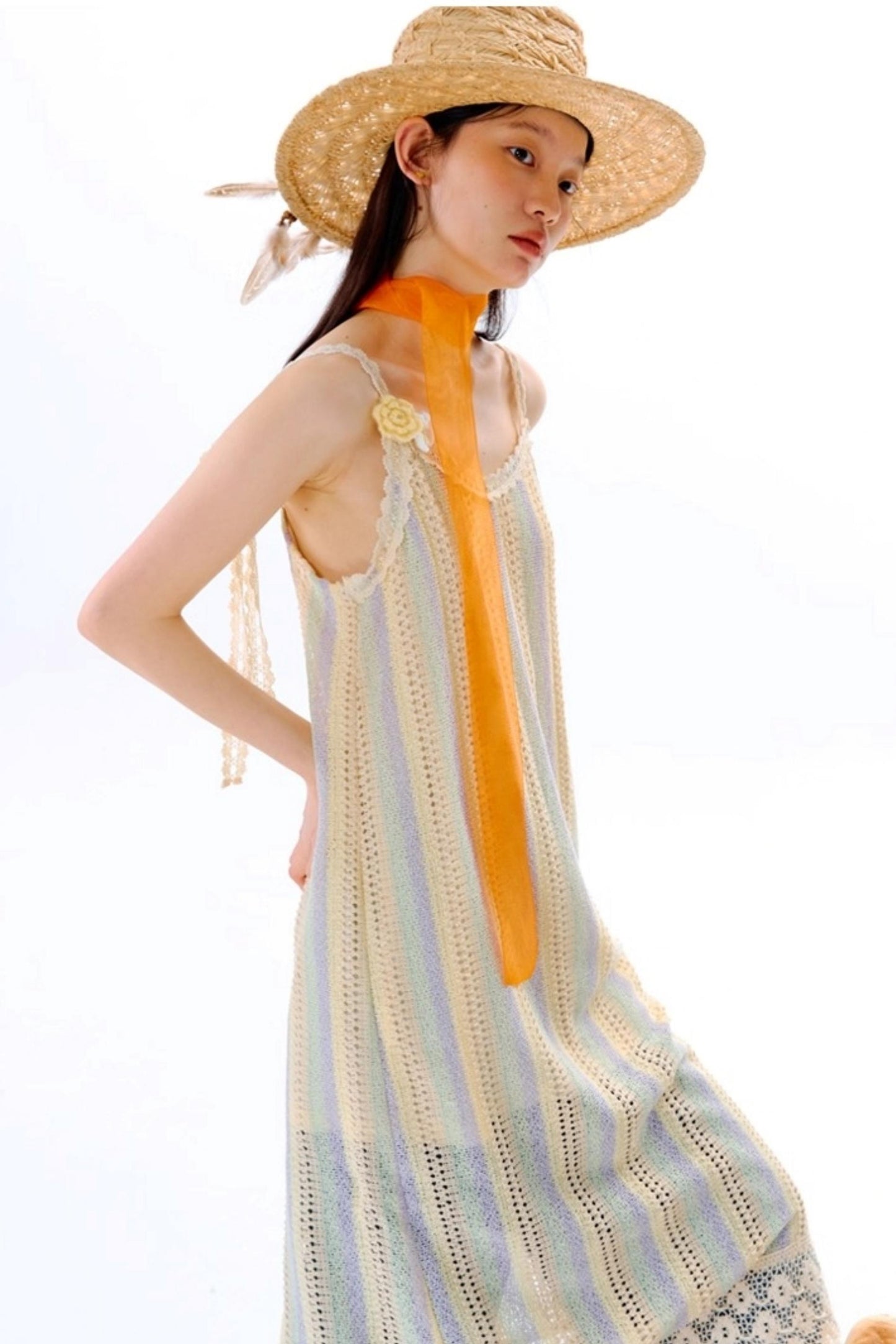 Rainbow Bohemian Hand Hook Flower Dress