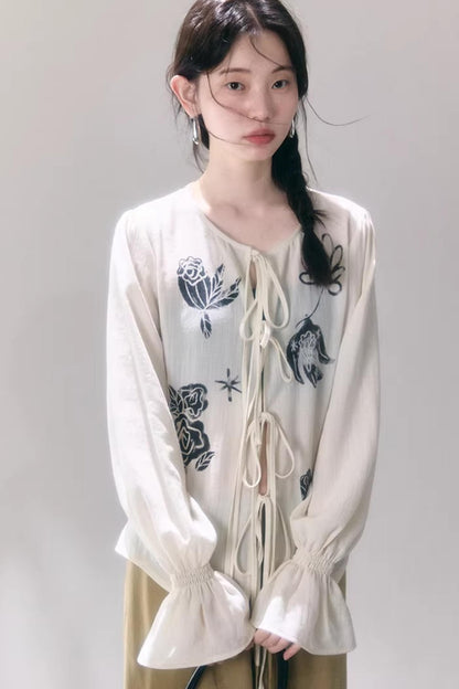 Bird and Rose Linen Blouse